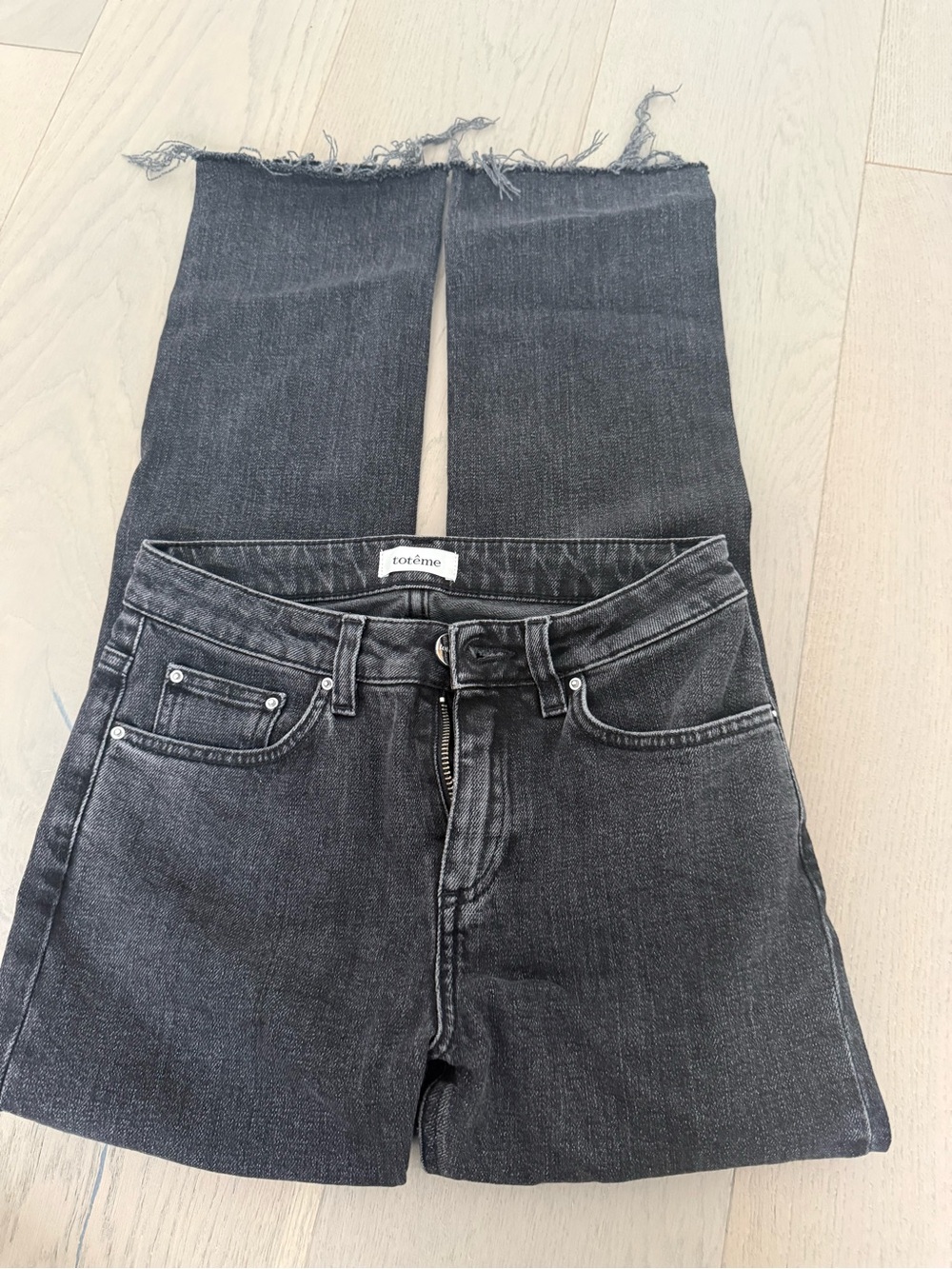 Toteme washed black Straight Jeans